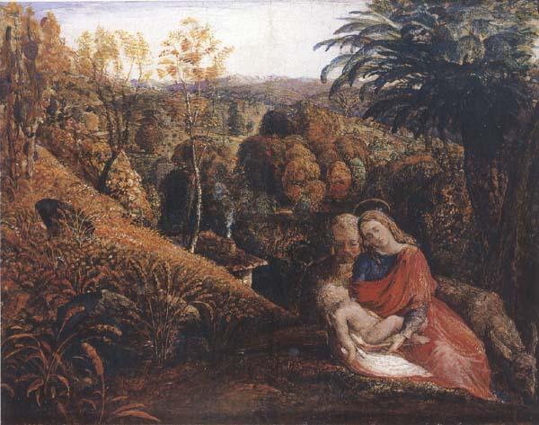 Samuel Palmer Rest on the Flight into Egypt or Holy Family oil painting image